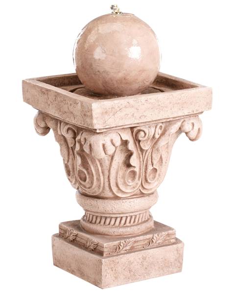 Fontaine décorative VELINO Beige - Résine - 29 x 70 x 29 cm