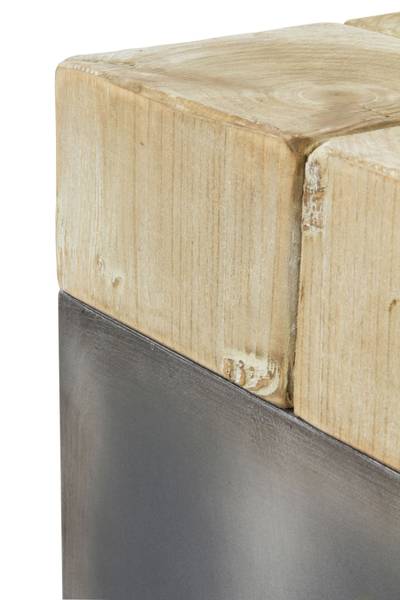 Hocker 10926 Silber - Holzwerkstoff - 30 x 45 x 30 cm