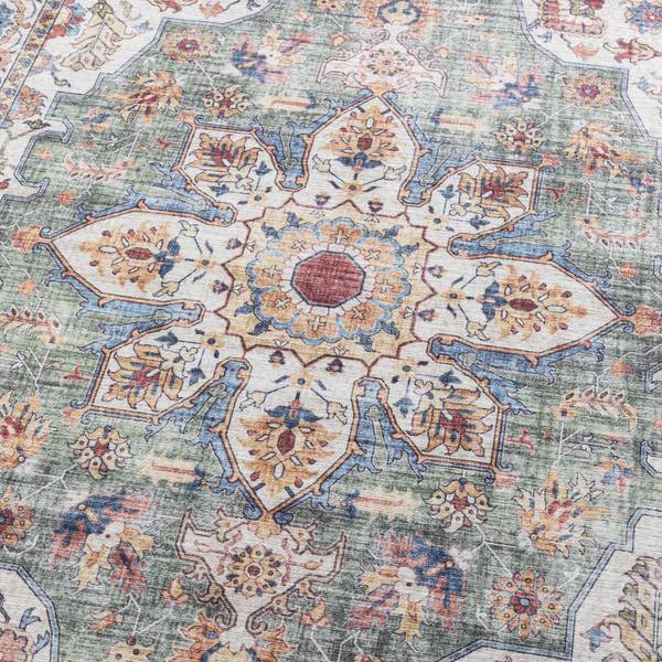 Teppich Domingo Mandala Grün