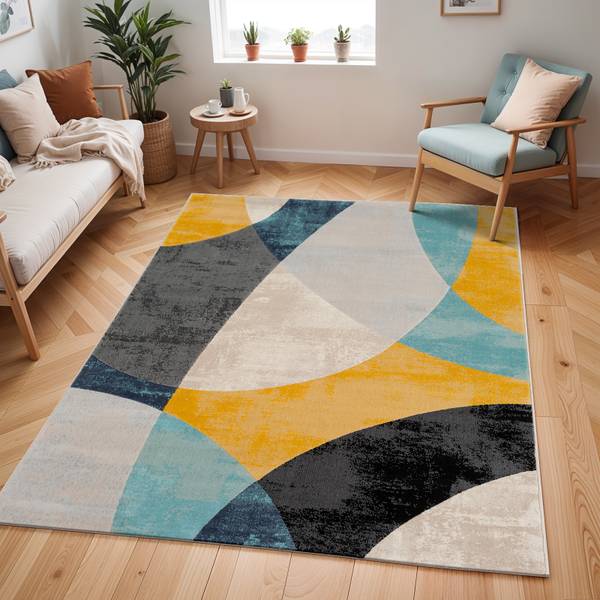 Kurzflorteppich CHICAGO Blau - Polypropylen - 160 x 2 x 220 cm