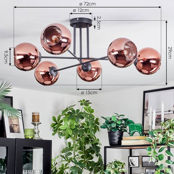 Deckenleuchte Cesaro Metall - 28 x 36 x 64 cm