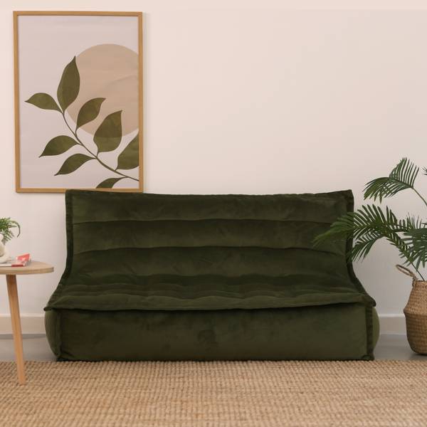 Dolce Sofa Samt Olive Olivgrün