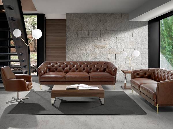 Couchtisch 2001 Braun - Walnuss - Stahl - 120 x 34 x 70 cm