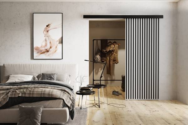 Schiebetür Belor Weiß - Breite: 106 cm