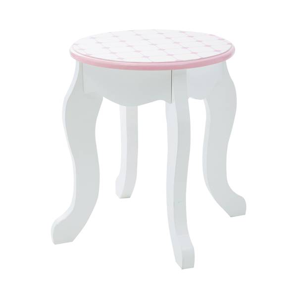 Kinder Schloss Schminktisch Mit Hocker Weiß - Holzverbundwerkstoff - 32 x 119 x 60 cm