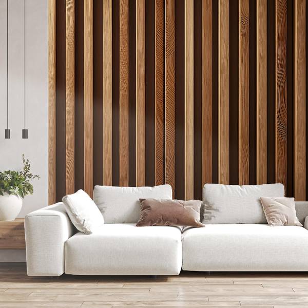 Papier peint, Texture du bois brun 250 x 175 cm