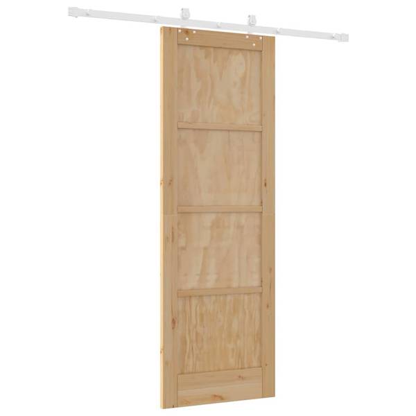 Porte coulissante 3045084-1 Marron - Blanc - Pin - 4 x 211 x 73 cm