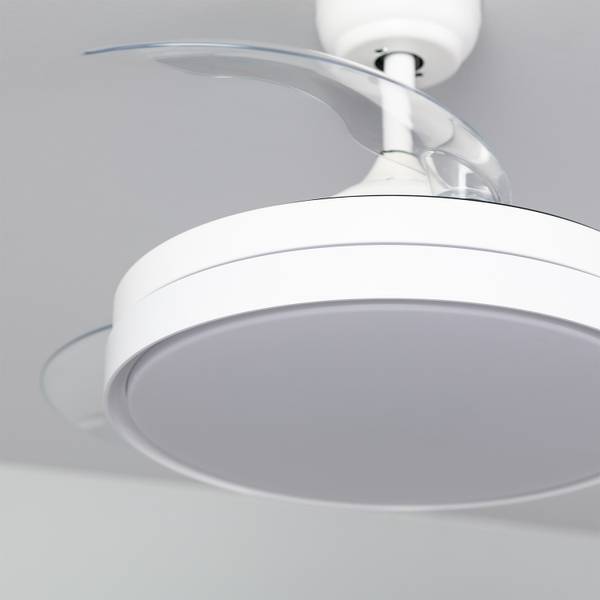 Deckenventilator Sjoerd Weiß - Metall - Kunststoff - 106 x 39 x 106 cm