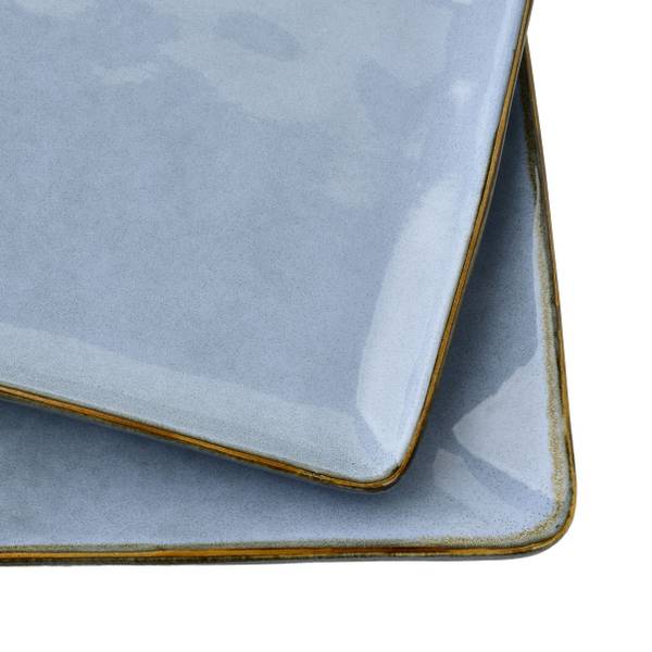 Servierplatte BASIC NATURE Blau - Keramik - 19 x 3 x 36 cm