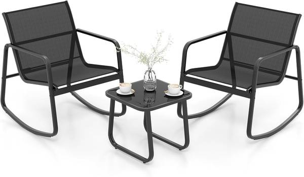 Balkonset ZB33750PW (3-delig) zwart - metaal