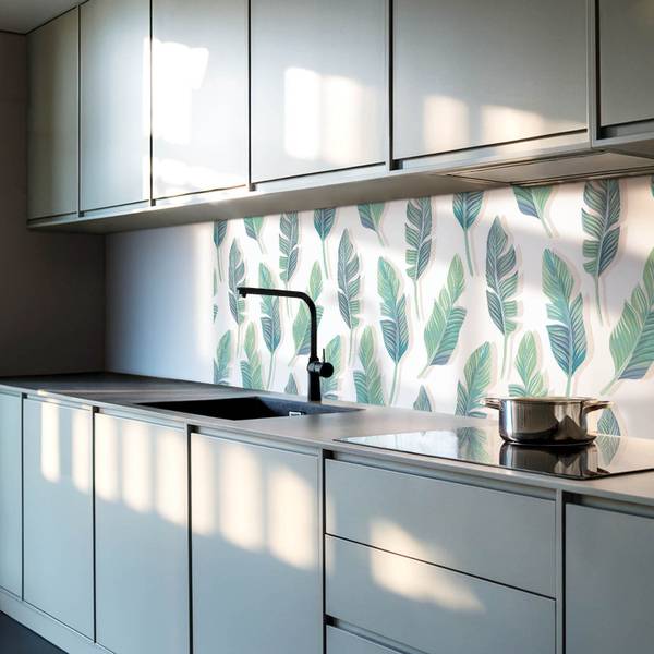 Fliesen Blätter Hintergrund 4er Set 50 x 50 cm