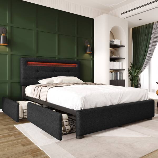 Einzelbett M301-01 Schwarz