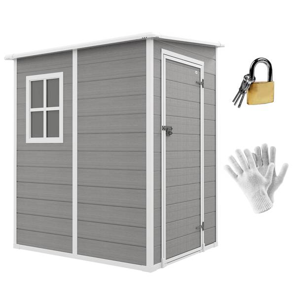 Gartenhaus 845-952V00GY Grau - Aluminium - 149 x 192 x 122 cm