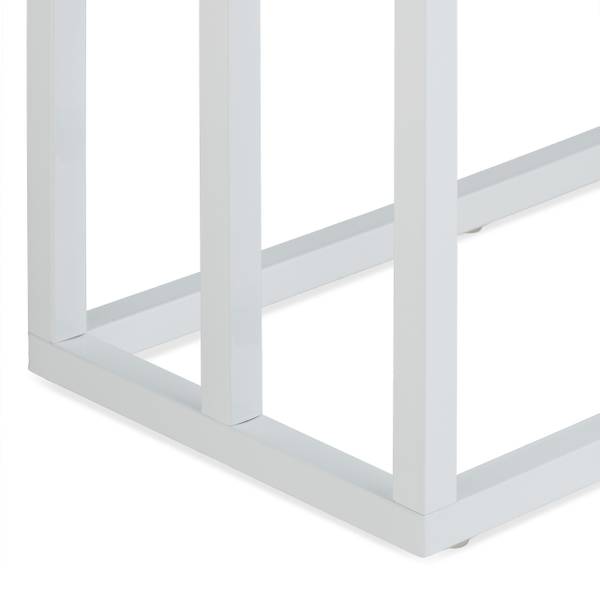 Handdoekrek met 3 bamboe stangen bruin - wit - ijzer - 45 x 76 x 22 cm