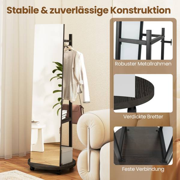 Ganzkörperspiegel VH35539 Schwarz