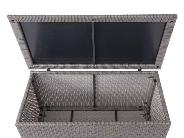 Polyrotan kussenbox D88 III grijs - staal - polypropeen - 135 x 63 x 52 cm