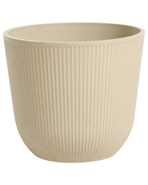 Blumentopf DRABA 2-tlg Beige - Kunststoff - 44 x 40 x 44 cm