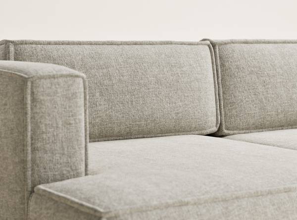 Ecksofa Velto Beige - Armlehne davorstehend rechts - Ecke davorstehend links - Longchair davorstehend links