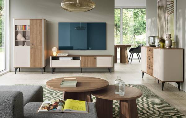 Eettafel AURENA bruin - plaatmateriaal op houtbasis - 160 x 76 x 120 cm