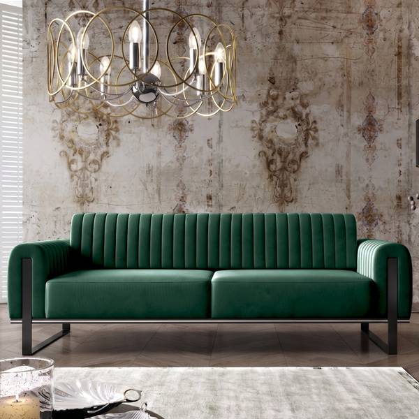 3-Sitzer-Sofa PARISSA Grün - Breite: 228 cm