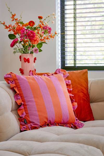 Dekoratives Kissen MEMISI15620032 Violett - Textil - 45 x 10 x 45 cm