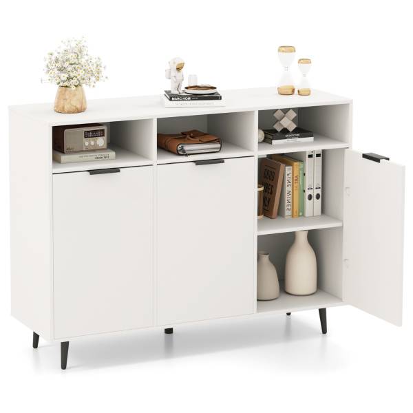 Sideboard JV12178WH Weiß - Holzwerkstoff - 120 x 90 x 40 cm