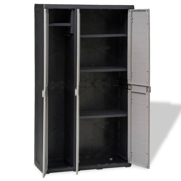 Armoire de jardin 295296-2 Gris - Polypropylène - 38 x 171 x 97 cm