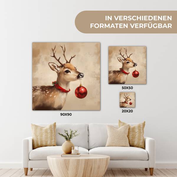 LEINWANDBILD Weihnachten 20 x 20 cm
