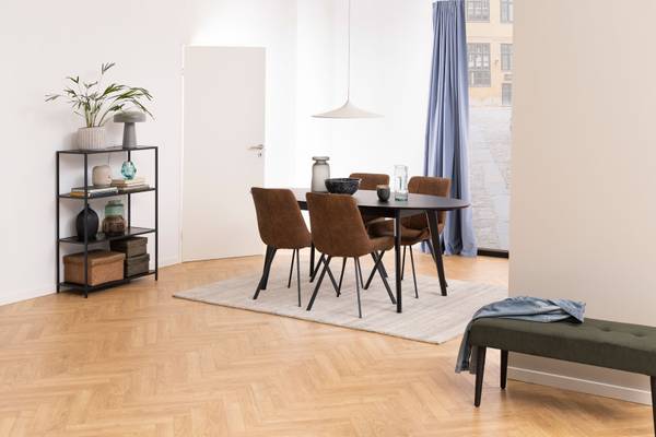 Eetkamerstoel Waylor set van 2 bruin - glas - 54 x 88 x 59 cm