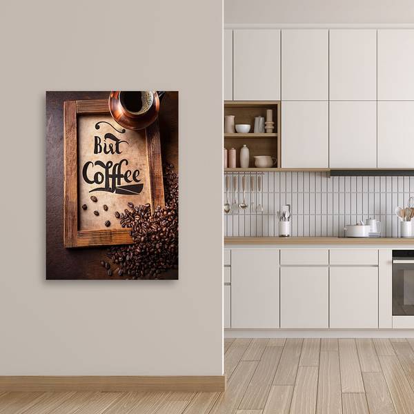 Wandbild Kaffee Bildunterschrift 70 x 100 cm