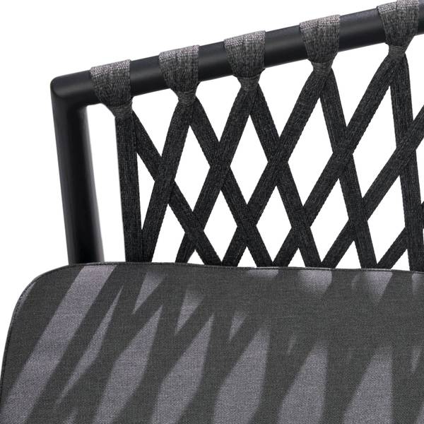 Gartenmöbel Set SUNNY 9er Set Grau - Aluminium - 180 x 79 x 90 cm