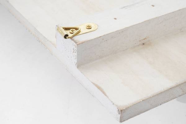 Wandbord Believe Shabby-look wit - paulownia - 60 x 30 x 8 cm