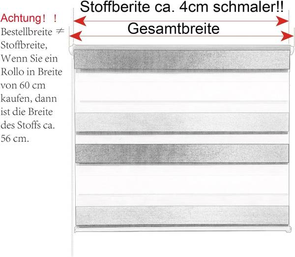 Doppelrollo Klemmfix Malese 75 x 130 cm