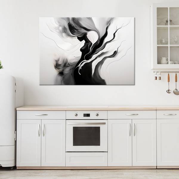 Wandbild frau abstraktion aquarell 120 x 80 cm