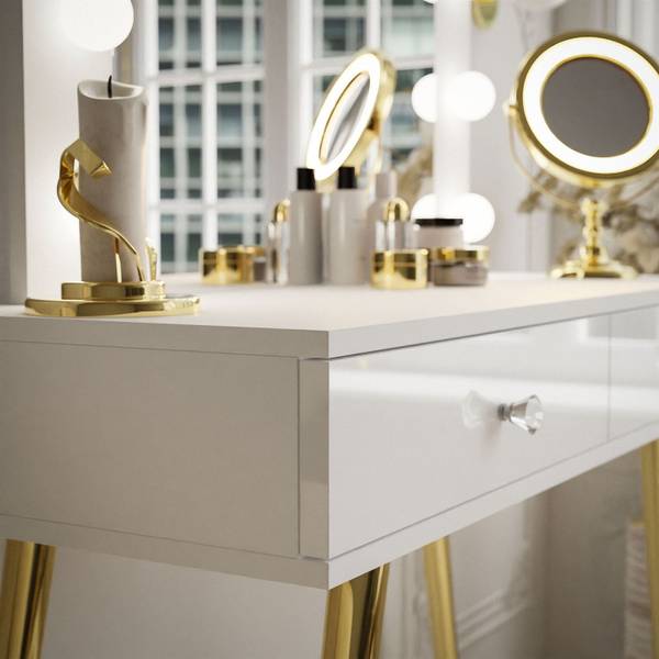 Kaptafel SIENNA hoogglans wit