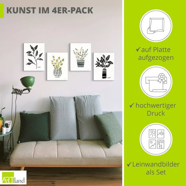 Leinwandbilder Botanical Set 4tlg. 45 x 60 cm