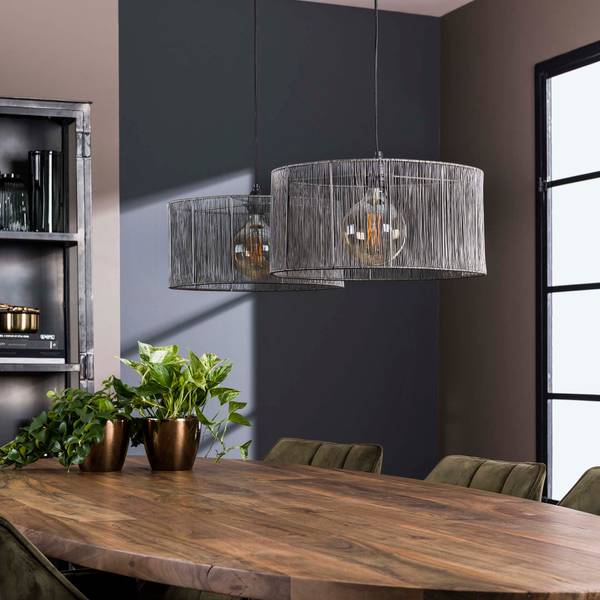 Pendelleuchte Stringshade 2L Grau - Metall - 45 x 150 x 120 cm