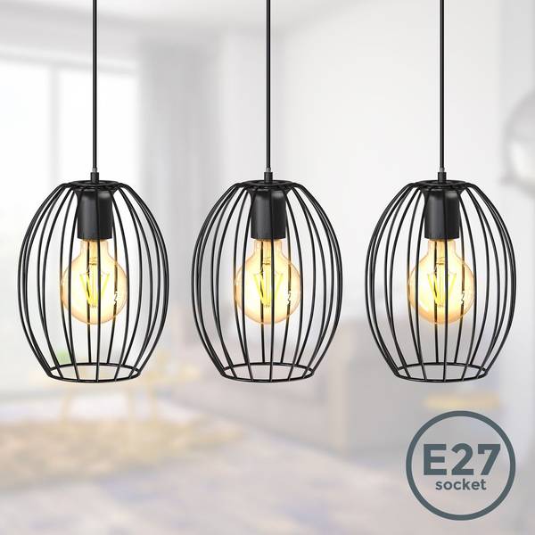Pendellampe BKL1461 Schwarz - ABS - 18 x 112 x 70 cm
