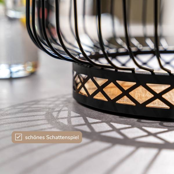 Obstschale 70554 Schwarz - Metall - 34 x 11 x 34 cm