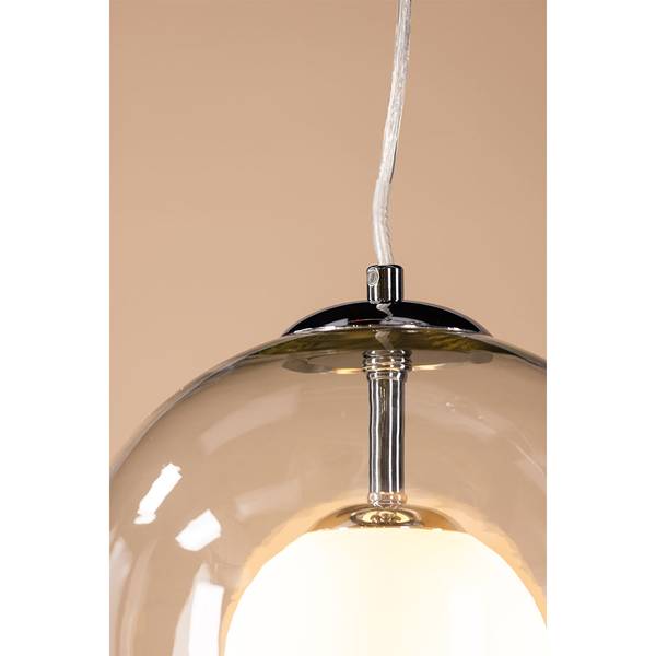 Lampe Roche Grau - Glas - 25 x 25 x 25 cm