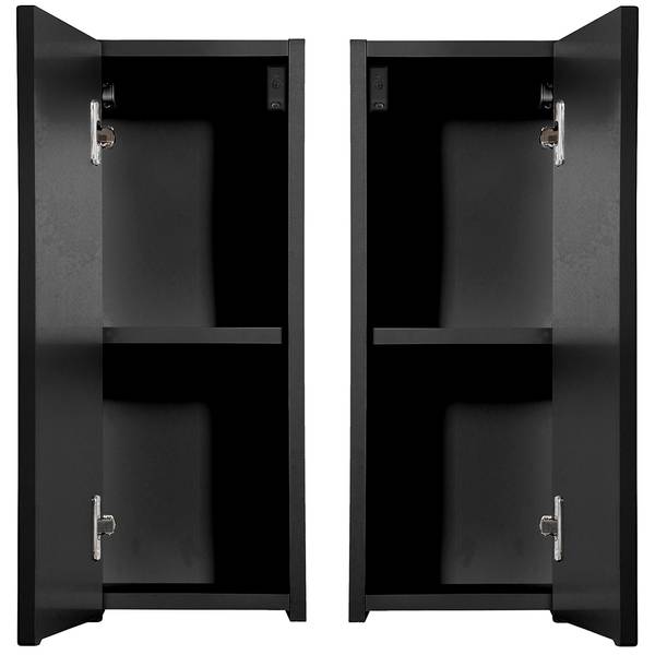 Armoire suspendue NEWPORT-56-59 Noir - Bois manufacturé - 20 x 57 x 19 cm