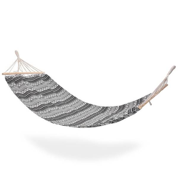 Hängematte 911913-W1 Schwarz - Grau - Weiß - Textil - 80 x 3 x 200 cm