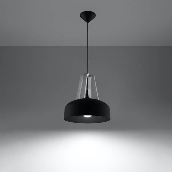 Pendelleuchte Casco Weiß - Stahl - 30 x 85 x 30 cm