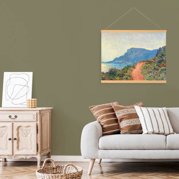 Poster Südliche Landschaft Leinen - 80 x 60 x 1 cm