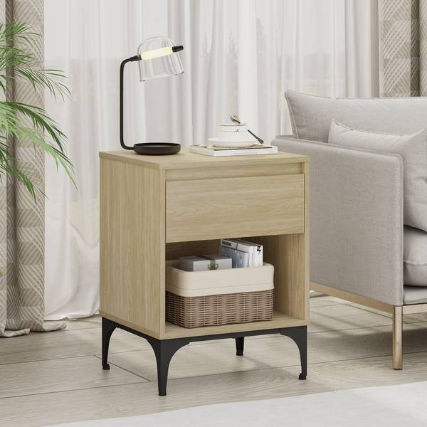 Beistelltisch Kistiandi Eiche Hell Dekor