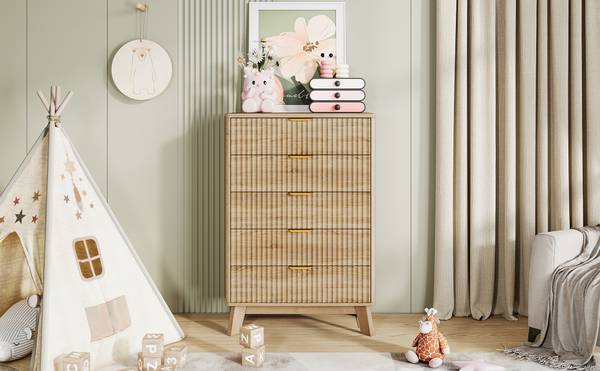 Sideboard SQOP01 Braun - Massivholz - 40 x 108 x 73 cm