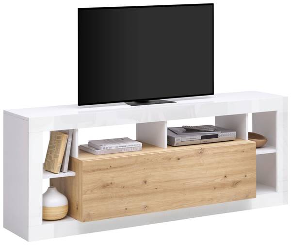 Lowboard AMARITO Braun - Weiß - Holzwerkstoff - 172 x 66 x 42 cm