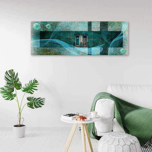 Wandbild abstraktion 150 x 50 cm