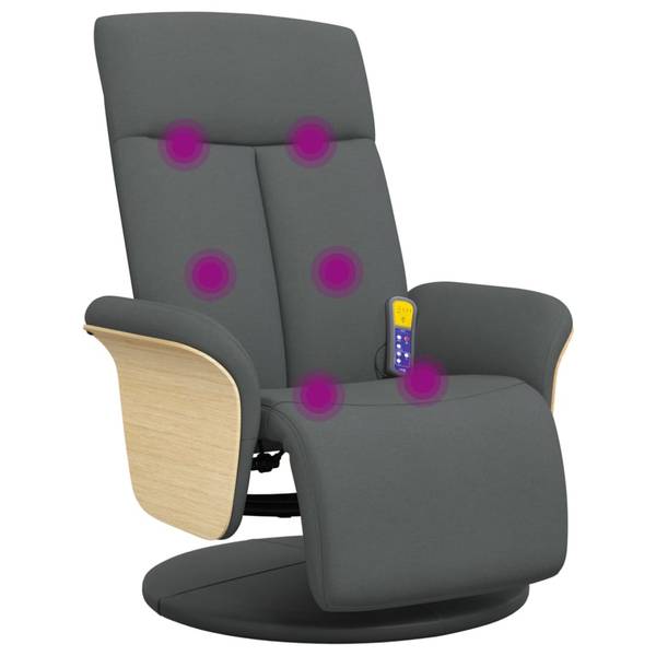 Fauteuil inclinable de massage 3030863 Gris - Polyester - 79 x 104 x 87 cm