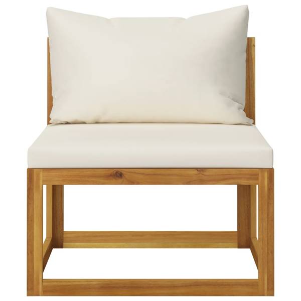 Salon de jardin 3009261-2 (lot de 3) Blanc - Polyester - Acacia - 68 x 29 x 68 cm